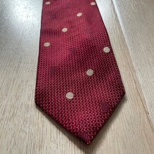Ermenegildo Zegna Red/Gold Silk Tie